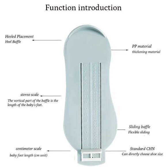 Baby Toddler Foot Measure for Shoe Sizing in Green Colour (SKU: 14IN) - Picture 6 of 8